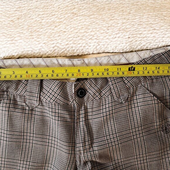 Element Plaid Cropped Pants Size 5–Preppy Skater Girl Capris, Greyish/Tan Check - Picture 5 of 9